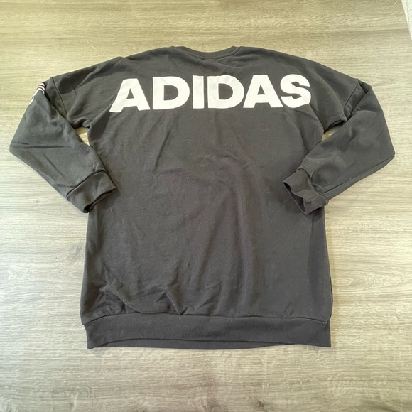 ADIDAS Black Crew Neck Big Adidas on back - M - Picture 8 of 8